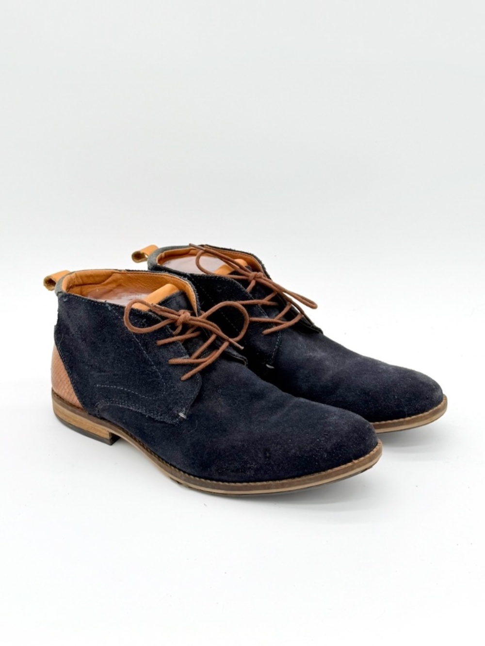 Devred 1902 Blue Suede Leather Chukka Boots Mens Size 42 Euro 9 US